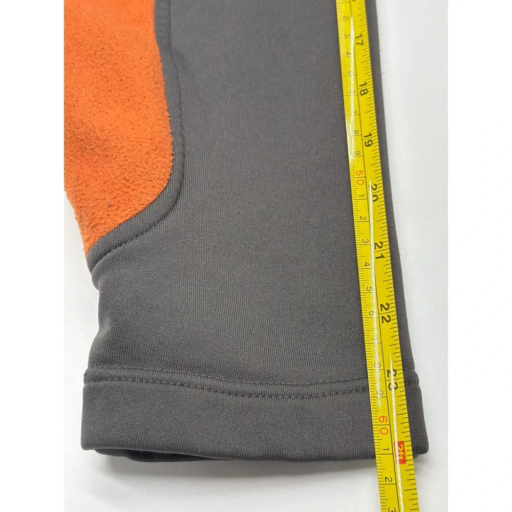 The‎ North Face Mens Full Zip Fleece Jacket Orange Grey Softshell Overlay Small